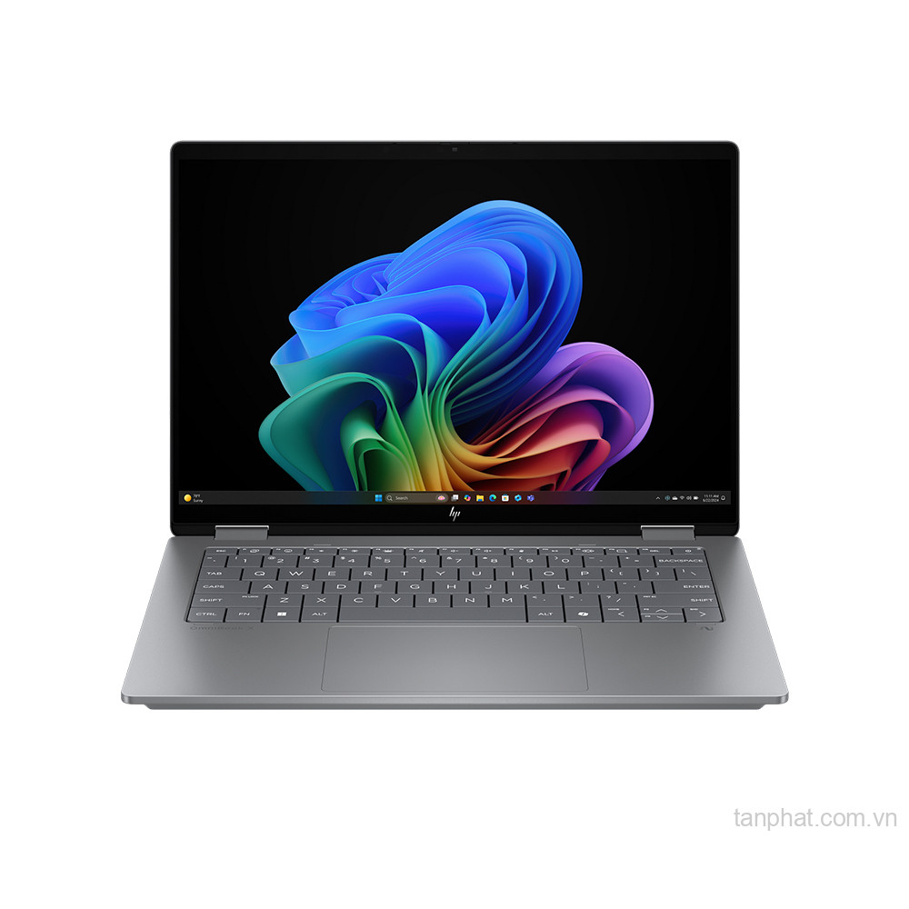 Laptop HP OmniBook X Flip 14-fk0082AU BZ7N8PA (AMD Ryzen™ AI 7 350 | AMD Radeon | 14 inch 2K Cảm ứng | 32GB | 1TB | Win 11 | Office | Bạc)