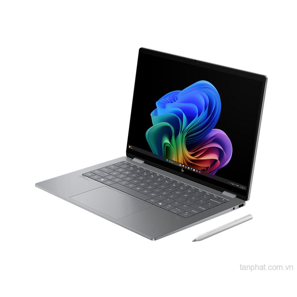Laptop HP OmniBook X Flip 14-fk0082AU BZ7N8PA (AMD Ryzen™ AI 7 350 | AMD Radeon | 14 inch 2K Cảm ứng | 32GB | 1TB | Win 11 | Office | Bạc)