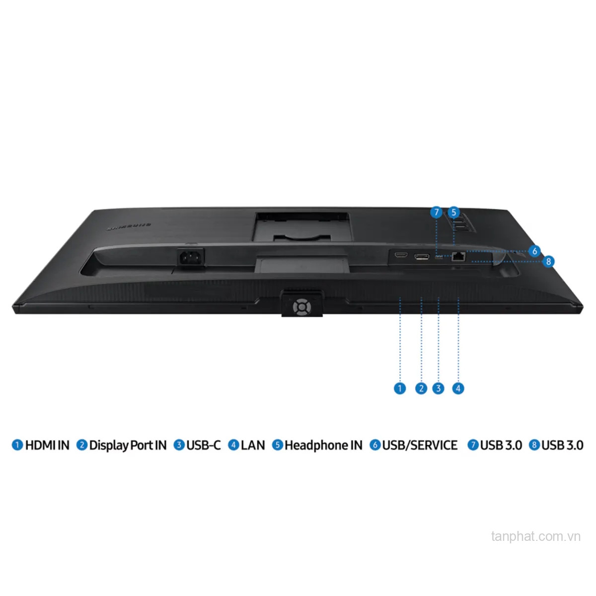 Màn hình Samsung ViewFinity S8 LS27B800PXEXXV (27 inch, 4K, IPS, 60Hz, 5ms, USB-C, LAN)