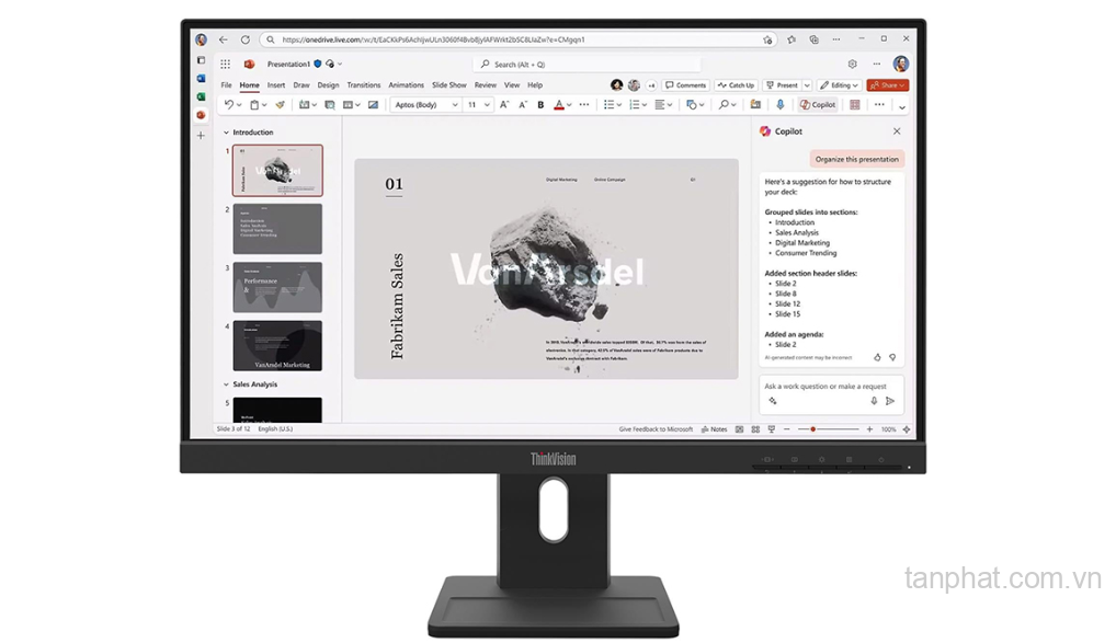 Màn hình Lenovo ThinkVision E22-40 64C9MAR6VN (21.5 inch, FHD, IPS, 100Hz, 4ms, Loa)