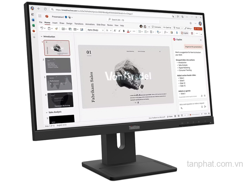Màn hình Lenovo ThinkVision E22-40 64C9MAR6VN (21.5 inch, FHD, IPS, 100Hz, 4ms, Loa)