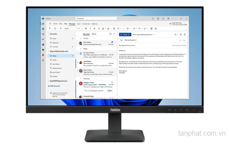 Màn hình Lenovo ThinkVision S24-4e 64B5KAR1VN (23.8 inch, FHD, IPS, 100Hz, 4ms)