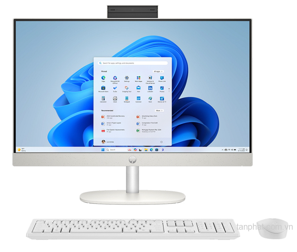 Máy tính AIO HP 24-cr2011d C20C9PA (Core Ultra 7 255U, 16GB, 512GB SSD, 23.8 inch, Win 11)