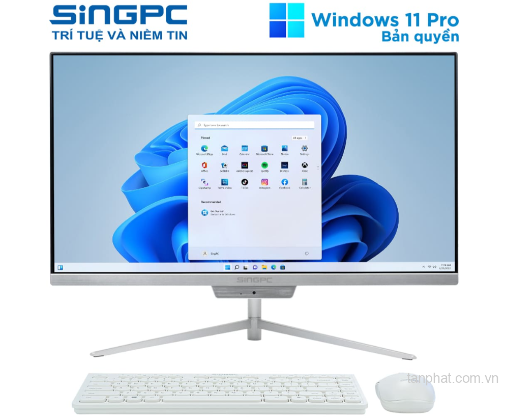 Máy tính AIO SingPC M22Vi512H8M2-W (Core i5-12450H, 8GB, 256GB SSD, 21.5 inch, Win 11 Pro)