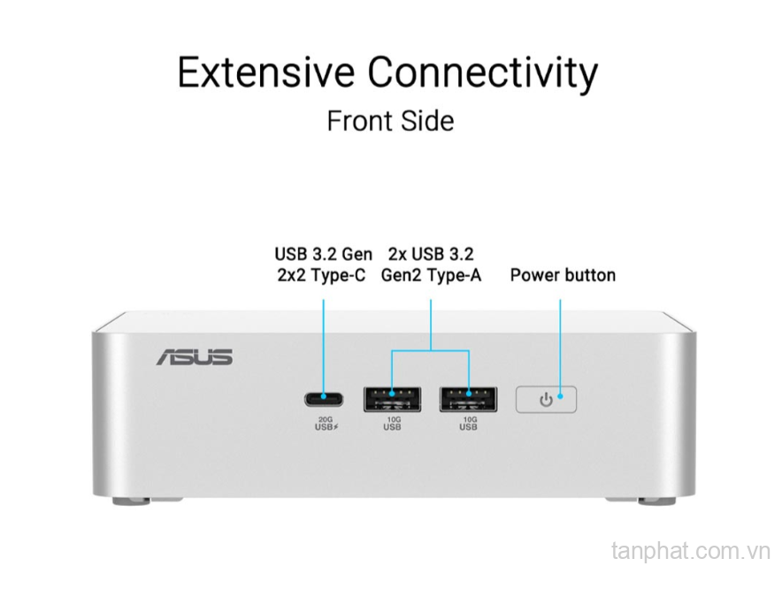 Mini PC Asus NUC 15 Pro Plus Tall NUC15CRSU7 (Core Ultra 7 255H, No OS, Trắng)
