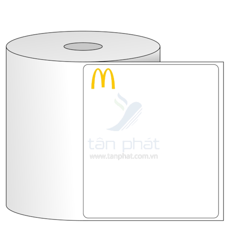 Giấy in mã vạch 1 tem 105x80x50m, bo góc (có logo)