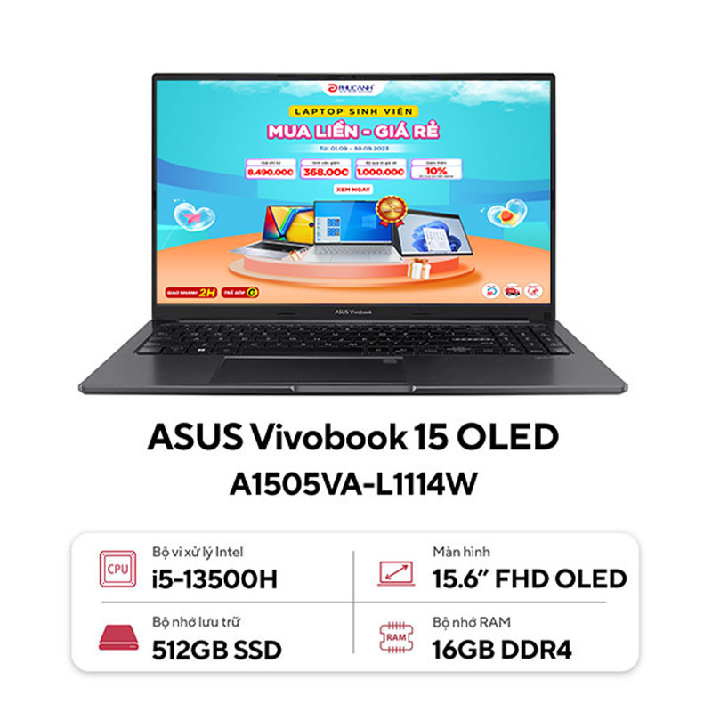 Laptop Asus Vivobook A1505VA-L1114W giá tốt, giá rẻ - Tân Phát