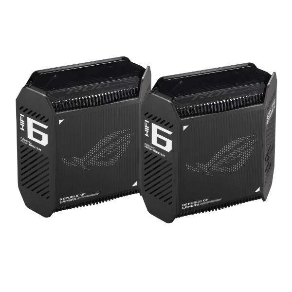 Bộ phát wifi 6 Asus ROG Rapture Gaming GT6 Black 2-Pack Chuẩn AX