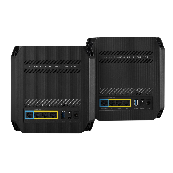 Bộ phát wifi 6 Asus ROG Rapture Gaming GT6 Black 2-Pack Chuẩn AX