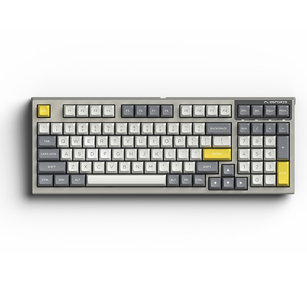 Bàn phím cơ FL-Esports FL980SAM Grey White Wireless Kailh Box Rosa switch
