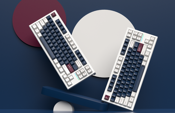 Bàn phím cơ FL-Esports FL750 Metal Heart 3 Mode Gasket Mount Gateron Pro White switch