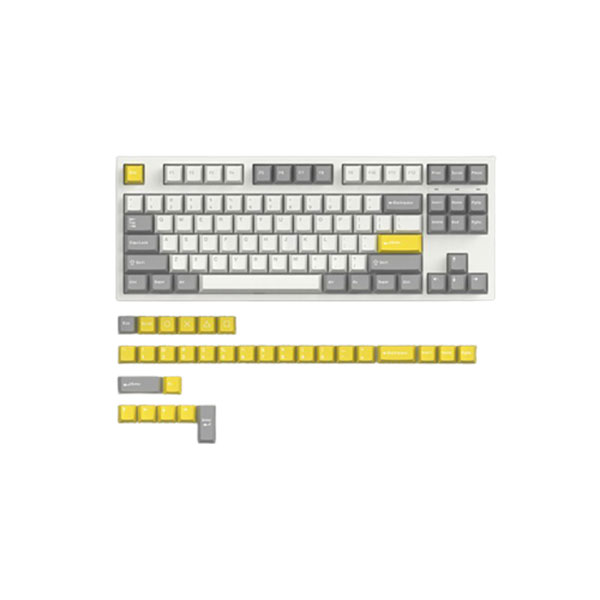 Bàn phím cơ FL-Esports GP87CP White Gray Gasket Mount Gateron Pro White switch