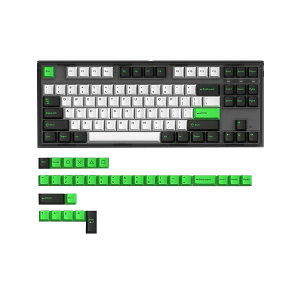 Bàn phím cơ FL-Esports GP87CP White Green Gasket Mount Kailh Box White switch