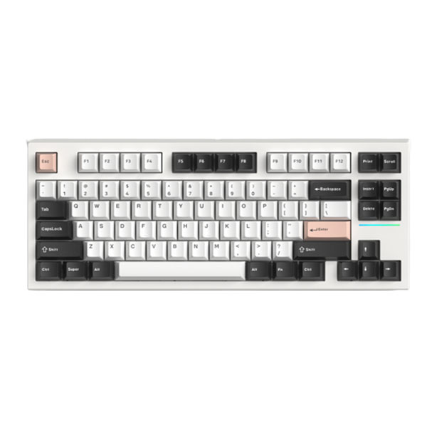 Bàn phím cơ FL-Esports FL750 White Olivia 3 Mode Gasket Mount Gateron Pro White switch