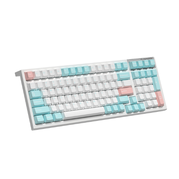 Bàn phím cơ FL-Esports FL100 CPM White Body Marshmallow Wireless FLCMMK Ice Pink switch
