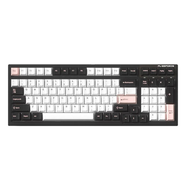 Bàn phím cơ FL-Esports FL100 CPM Black Carbon Body White Olivia Wireless FLCMMK Ice Violet switch