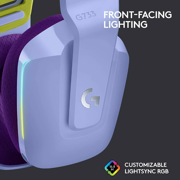 Tai nghe Logitech G733 LIGHTSPEED Wireless 7.1 RGB Lilac