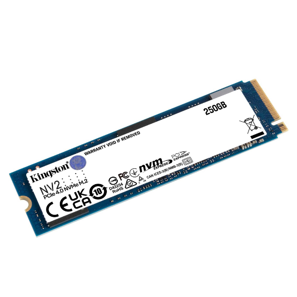 Ổ SSD Kingston NV2 250Gb (NVMe PCIe/ Gen4x4 M2.2280/ 3000MB/s/ 1300MB/s)