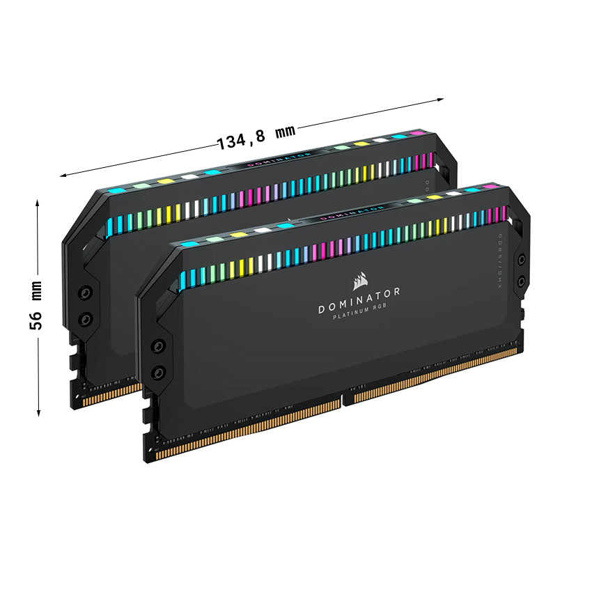 RAM Corsair DOMINATOR PLATINUM RGB 32GB (2x16GB) DDR5 5200MHz Black (CMT32GX5M2B5200C40)