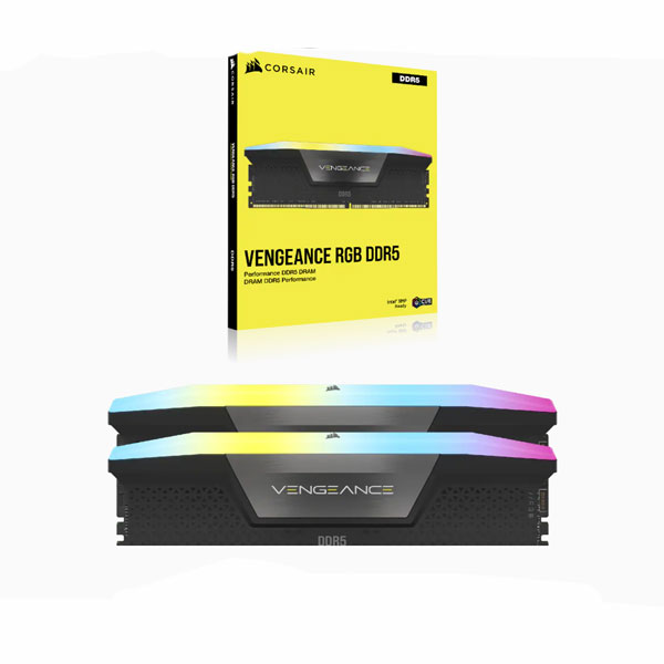 Ram PC Corsair Vengeance RS RGB 32GB (2x16) DDR5 5600 Mhz Non-ECC (CMH32GX5M2B5600C36K) 