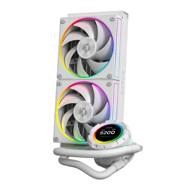 Tản nhiệt nước AIO ID-COOLING SPACE SL240 WHITE (Màn Hình LCD)
