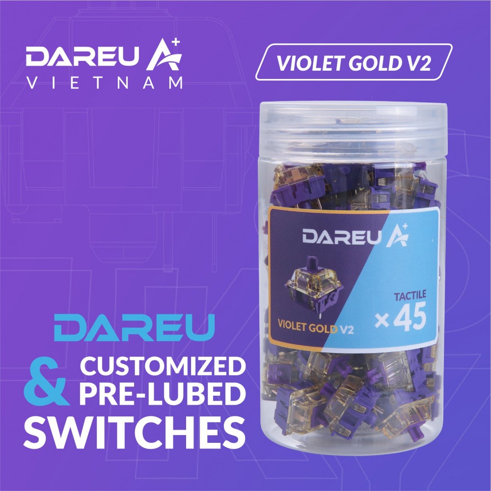 Bộ Switch Hotswap DAREU VIOLET GOLD V2 X 45 SWITCH