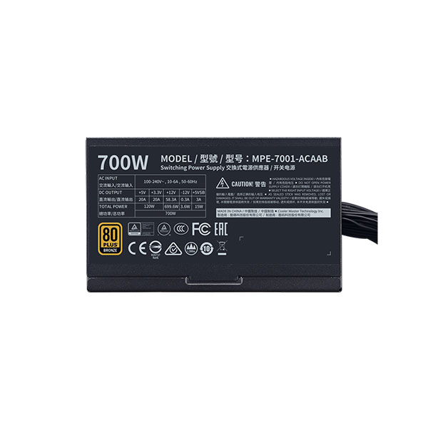 Nguồn Cooler Master MWE V2 700W - 80 Plus Bronze