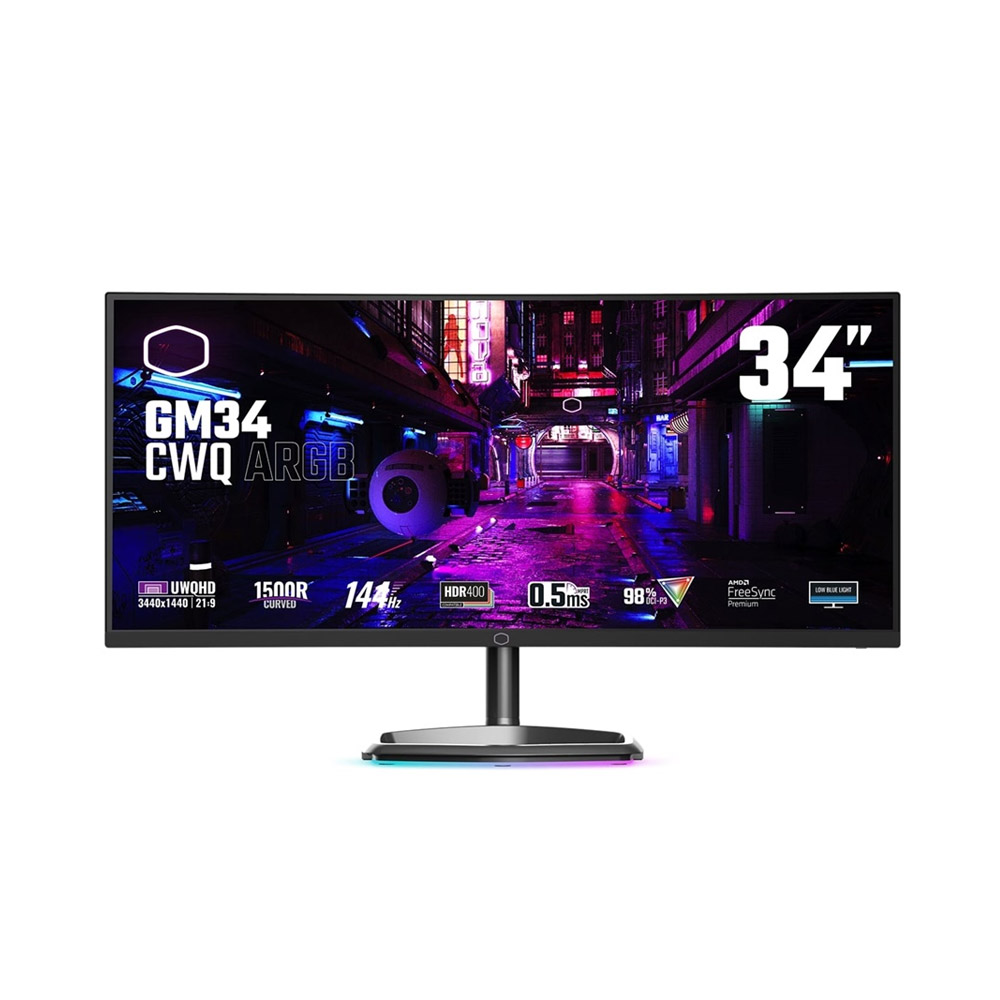 Màn hình Cooler Master GM34-CWQA RGB (34 inch | UWQHD | VA | 144Hz)