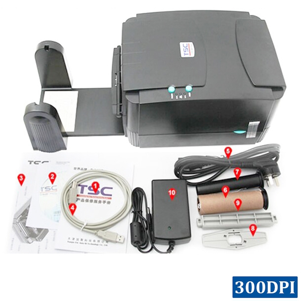 Máy in mã vạch TSC TTP-342 Pro 300 DPI - bao gồm giá đỡ decal ngoài