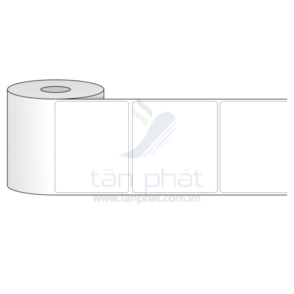 Giấy in mã vạch cảm nhiệt 1 tem 50x40x50M,bo góc