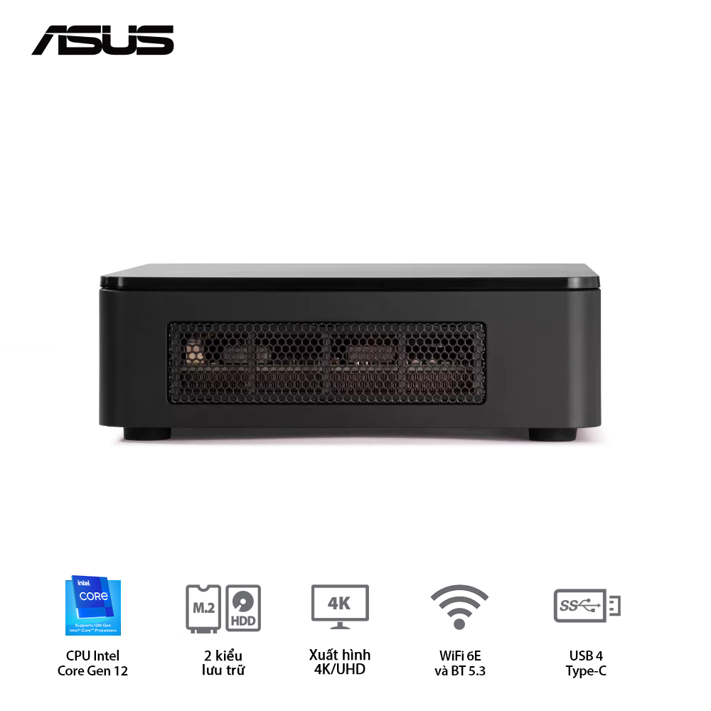 Máy tính mini Intel NUC 12 Pro RNUC12WSHI30000I (Core i3-1220P | DDR4 | Intel Iris Xe | Wi-Fi 6 | Bluetooth | Thunderbolt 4 | Support 8K )