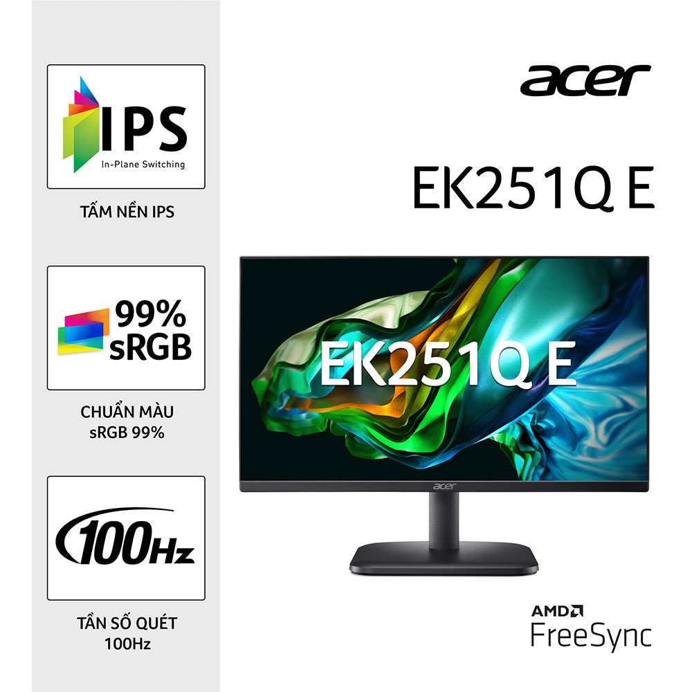 Màn hình Acer EK251Q E UM.KE1SV.E01 (24.5inch | FHD | IPS | 100Hz | 1ms)