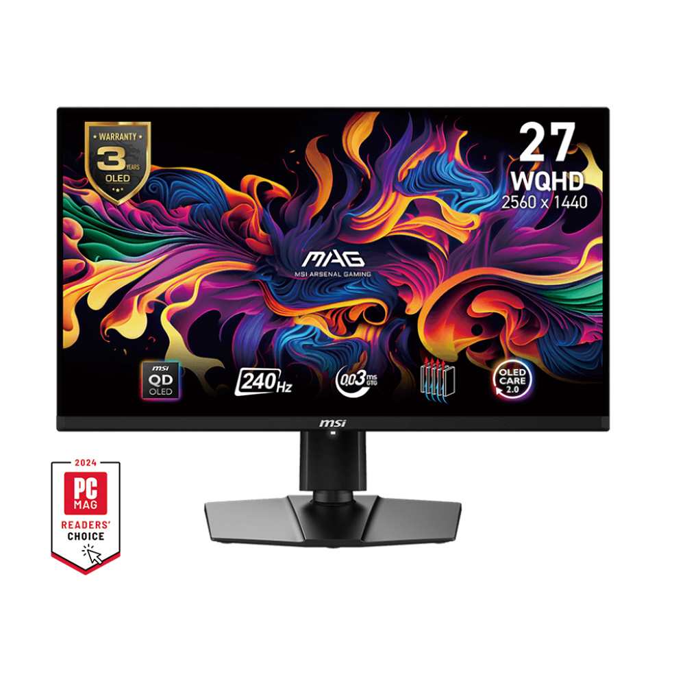 Màn Hình MSI MAG 271QPX QD-OLED E2 (26.5inch | 2K | OLED | 240Hz | 0.03ms)