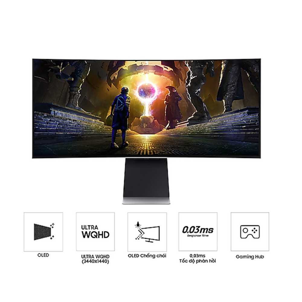Màn Hình Gaming SAMSUNG Odyssey OLED G8 G85SD LS34DG850SEXXV (34inch | OLED | UWQHD | 175Hz | 0.03ms | Cong)