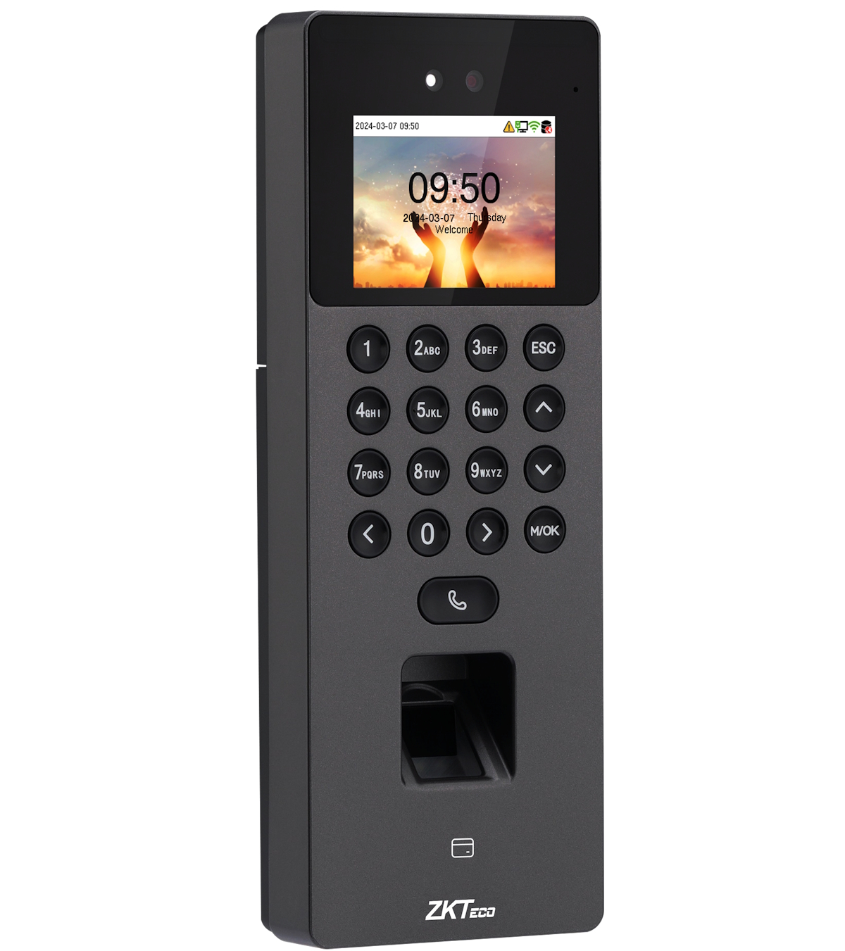 Máy chấm công ZK Teco SenseFace 2A (vân tay, khuôn mặt, thẻ từ)