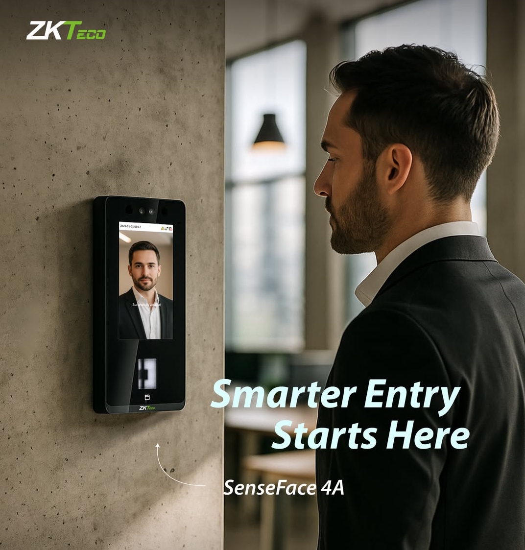 Máy chấm công và kiểm soát ra vào Senseface AI 4A (vân tay, khuôn mặt, thẻ từ)