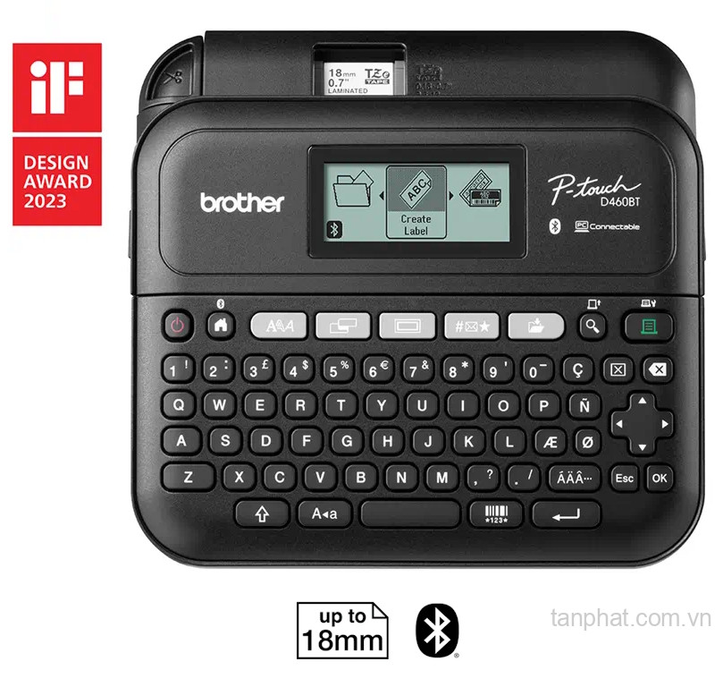 Máy in nhãn Brother PT-D460BT (USB+Bluetooth)